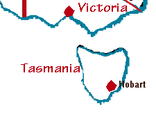 mini map of tasmania