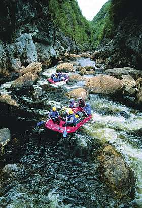 Franklin River, Tasmania; photo Matthew Newton courtesy Tourism Tasmania