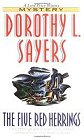 Book cover, Five Red Herrings, Dorothy L Sayers; 84x140