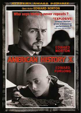 Movie Poster, American History X, Festivale film reviews; americanhistoryx.jpg - 20602 Bytes