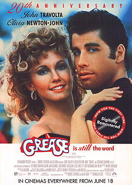 Grease movie poster, Festivale movie review