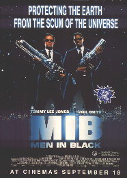 Movie poster, Men in Black, Festivale film review