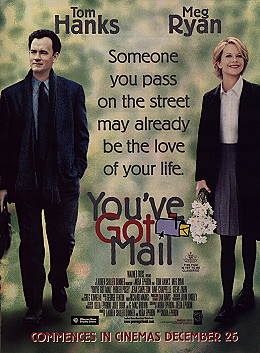 Movie Poster, You've Got Mail, Festivale film reviews section; youvegotmail1.jpg - 26009 Bytes