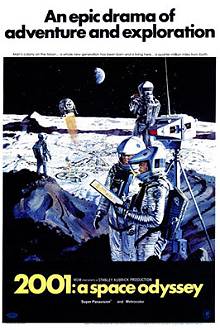 movie poster, 2001 A Space Odyssey, featured article by David Gerrold; 220x330