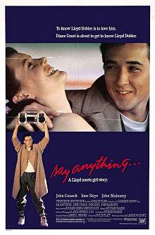 Movie poster, Say Anything; Festivale film reivew