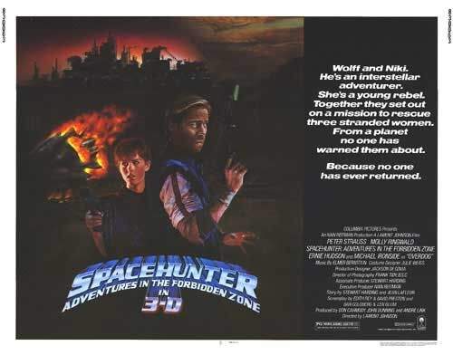 Movie poster, Spacehunter Adventures in the Forbidden Zone; Festivale film review
