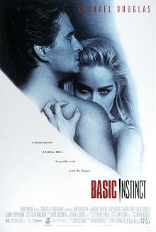 Movie poster, Basic Instinct, Festivale film review; 220x326