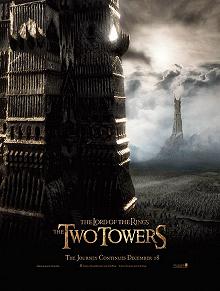 Movie poster, Lord of the Rings The Two Towers; Festivale film review