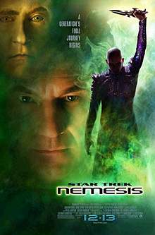 Movie poster, Star Trek Nemesis; Festivale film review