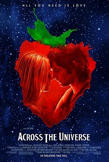 Movie poster, Across the Universe; Festivale film review
