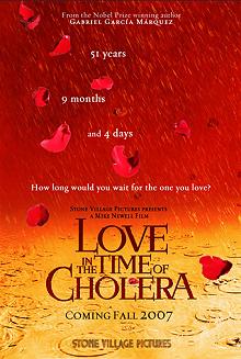 Movie poster, Love in the Time of Cholera; Festivale film review