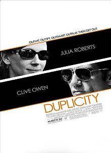 Movie poster; Duplicity; Festivale film reviews; 220x303