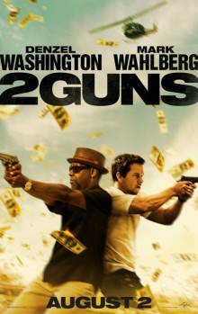 movie poster, 2 Guns, Festivale film review; 220x349