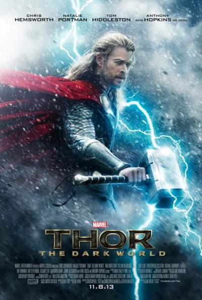 Movie poster, Thor The Dark World; (c) 2013 Marvel Studios, Festivale film review