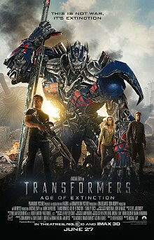 movie poster, Transformers Age of Extinction, Festivale film review; 220x343