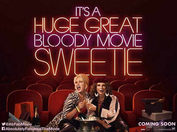 movie poster, Absolutely Fabulous, Festivale film review; 600x450