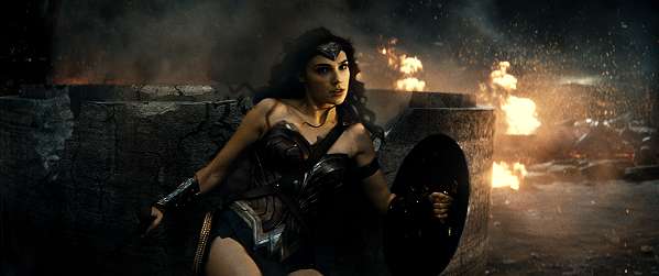 movie still, Wonder Woman in Batman v Superman Dawn of Justice, Festivale film review; 599x251