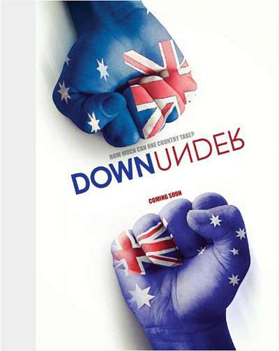 movie poster, Down Under, Festivale film review; 400x503
