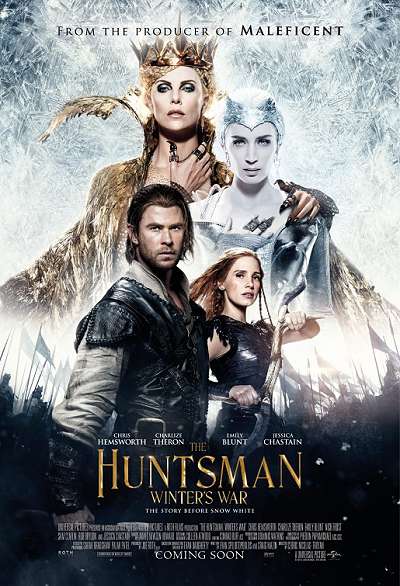 movie poster, The Huntsman: Winter's War, Festivale film review page; 400x586
