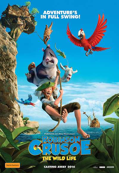 movie poster, Robinson Crusoe The Wild Life; 400x580