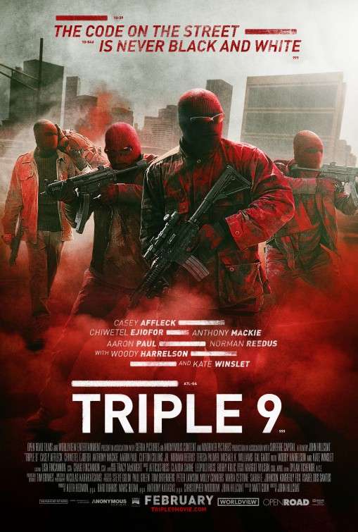 movie poster, Triple 9, Festivale film review; 509x755