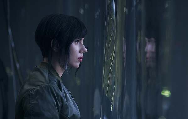 movie still, Ghost in the Shell (Scarlett Johansson), Festivale film reviews page; 599x381