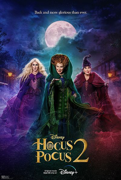 Movie poster, Hocus Pocus 2; (c) 2022 Disney Enterprises, Inc, Festivale film review
