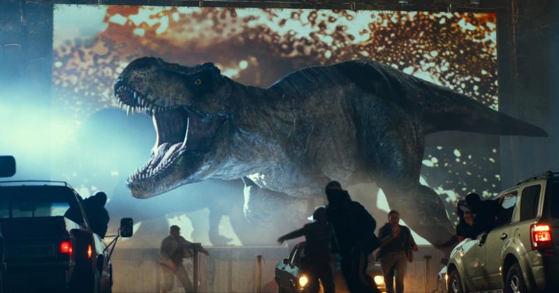 Jurassic World Dominion (2022) movie still; festivale film review section;800x420