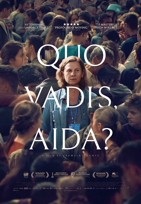 Movie poster, Quo Vadis, Aida; Festivale film review