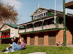 Boat sheds, Alexandra Gardens, Melbourne, Victoria, Australia