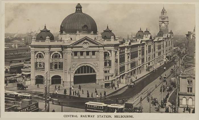 Flinders Street Station, courtesy of State Library Victoria; 700x421