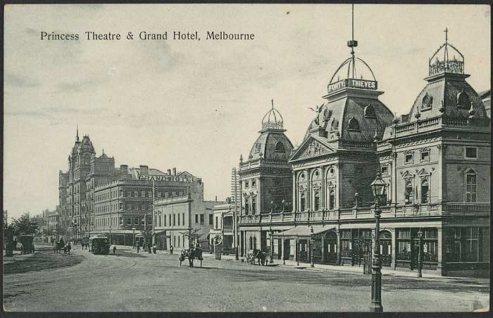 Princess Theatre c. 1908, courtesy of State Library Victoria; 700x451