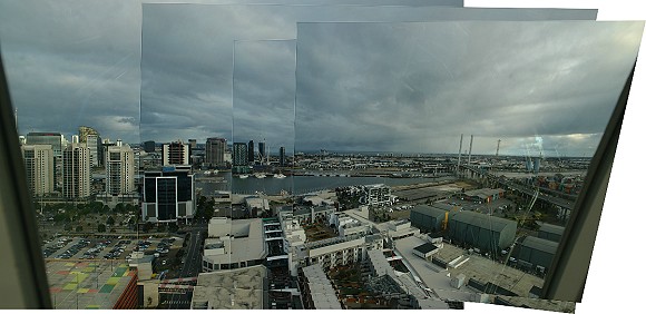 Melbourne panorama from Docklands towards the bay, photograph (c) Ali Kayn; 580x282