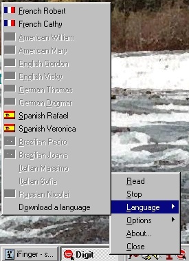 screen capture, Digalo text to speech engine