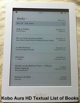 Kobo Aura HD Book List; 160x205