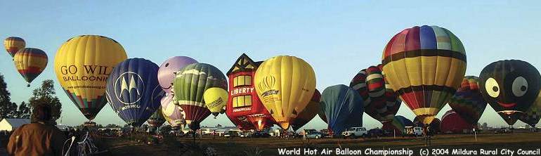 World Hot Air Balloon Championship; photo courtesy Mildura Rural City Council 2004