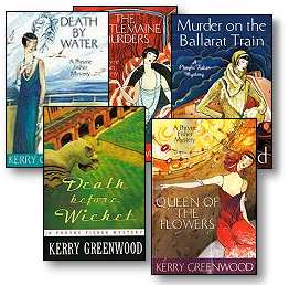 Phyrne Fisher books by Kerry Greenwood; 262x264