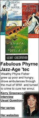 Phryne Fisher private detective series by Kerry Greenwood