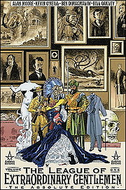 book cover, League of Extraordinary Gentelmen, by Moore; 180x270