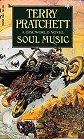 Book cover, Soul Music, Terry Pratchett; 84x139