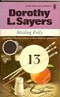 Book cover, Striding Folly, Dorothy L Sayers; 87x140