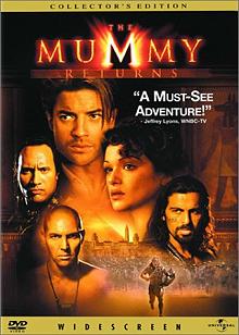 DVD Cover, The Mummy Returns, Evie as female hero; 220x308