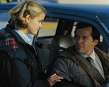 Movie still photograph, Reese Witherspoon and Matthew Broderick in Election, Festivale film review section