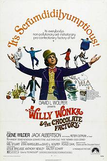 Movie poster; Willy Wonka and the Chocolate Factory; Festivale film review; 220x330