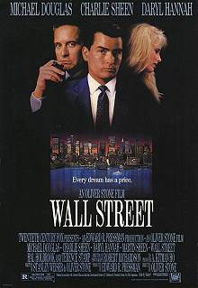 Movie poster, Wall Street; Festivale film review
