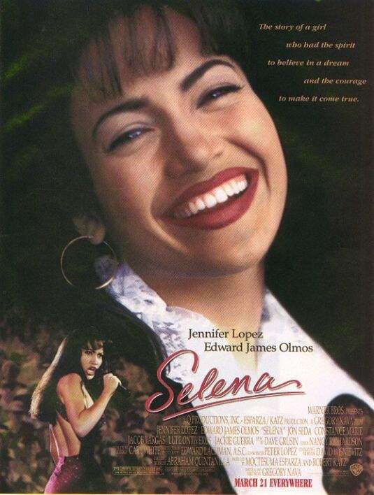 Movie poster, Selena; Festivale film review; selena_1997_movieposter.jpg