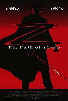 Movie Poster, Mask of Zorro (1998);Festivale film review; 220x329