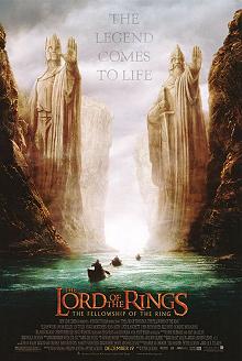 Movie poster, Lord of the Rings Fellowship of the Ring; Festivale film review