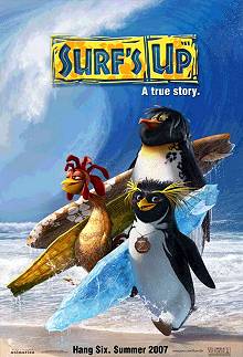 Movie poster, Surf's Up; Festivale film review; 220x323