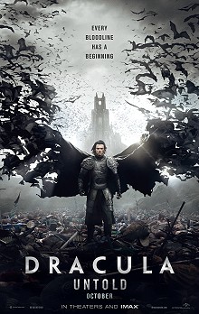 movie poster, Dracula Untold, Festivale film review; 220x348